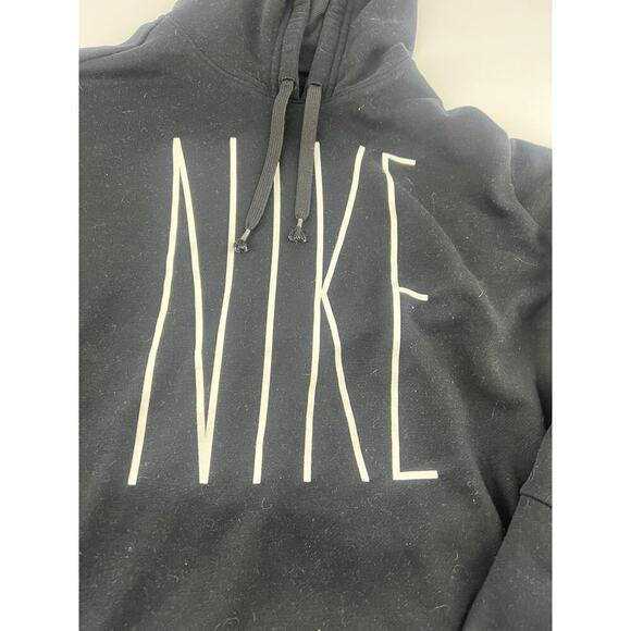 Nike Dri Fit Sweatshirt Womens Extra Large Black White Hooded Sports Y2K Active - Picture 3 of 9
